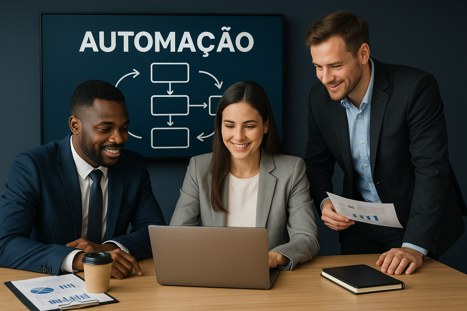 Profissionais planejando automação